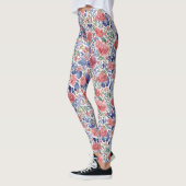 Stijlvolle pastelrode en Paarse Waterverf Leggings (Links)