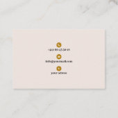 Stijlvolle pastelroze en gouden visitekaartje (Achterkant)