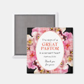 Stijlvolle PASTOR APPRECIATION SERVANT Floral Magneet (Voorkant / Achterkant)