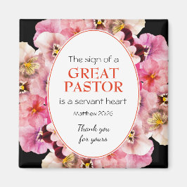 Stijlvolle PASTOR APPRECIATION SERVANT Floral Magneet