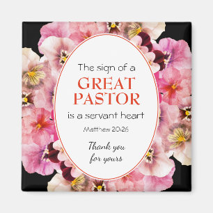 Stijlvolle PASTOR APPRECIATION SERVANT Floral Magneet