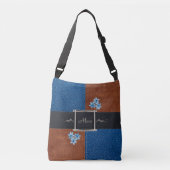Stijlvolle Patchwork Statement Messenger Bag Crossbody Tas (Voorkant)