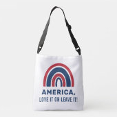 Stijlvolle patriottische USA Amerikaanse regenboog Crossbody Tas (Achterkant)