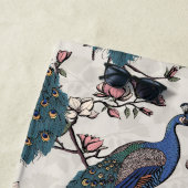 Stijlvolle pauw en bloem bruidsmeisje strandlaken (In situ)