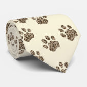 Stijlvolle Paw Print Pattern Stropdas – Pet Lovers (Opgerold)