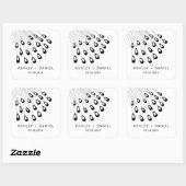 Stijlvolle Peacock Feather Modern Sticker, Favor T Vierkante Sticker (Vel)