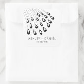 Stijlvolle Peacock Feather Modern Sticker, Favor T Vierkante Sticker (Tas)