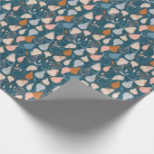 Stijlvolle peer: Scandinavisch donker patroon Cadeaupapier (Hoek)