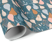 Stijlvolle peer: Scandinavisch donker patroon Cadeaupapier (Rol Hoek)