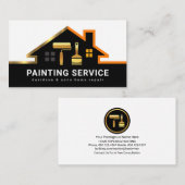 Stijlvolle penseel voor de daktop van schilder visitekaartje (Voorkant / Achterkant)