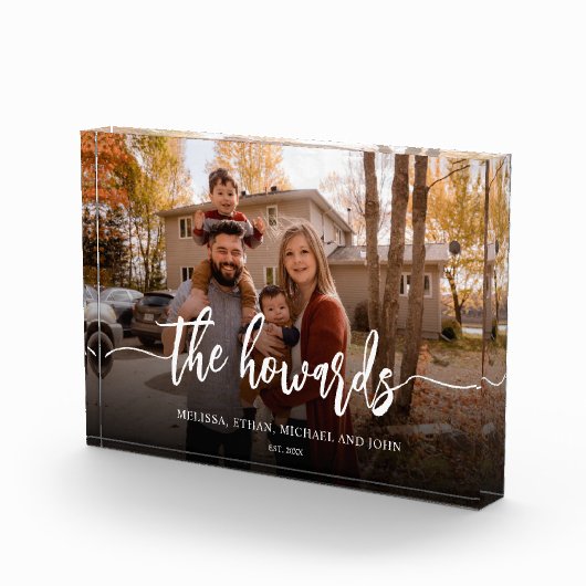 Stijlvolle penseelscriptfoto fotoblokken (Rechts)