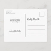 Stijlvolle penseelscriptverbinding met de datum op aankondigingskaart (Achterkant)