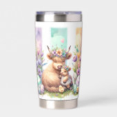Stijlvolle penseelstreek Easter Highland Koe 20oz Geïsoleerde Drinkbeker (Voorkant)