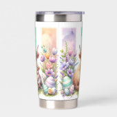 Stijlvolle penseelstreek Easter Highland Koe 20oz Geïsoleerde Drinkbeker (Links)