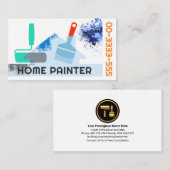 Stijlvolle penseelverf van schilder visitekaartje (Voorkant / Achterkant)