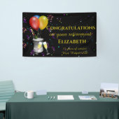 Stijlvolle Pensionering Gefeliciteerd Spandoek (Beurs)