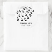 Stijlvolle peracock-afdammer met moderne vetmarker ronde sticker (Tas)