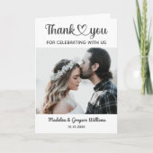 Stijlvolle Persoonlijke Aangepaste Foto Romantisch Bedankkaart (Voorkant)