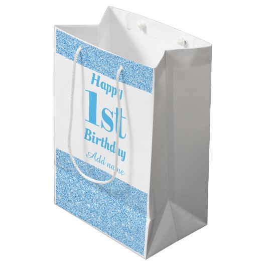 Stijlvolle persoonlijke cadeautas voor 1 verjaarda (Voorkant Gekanteld)