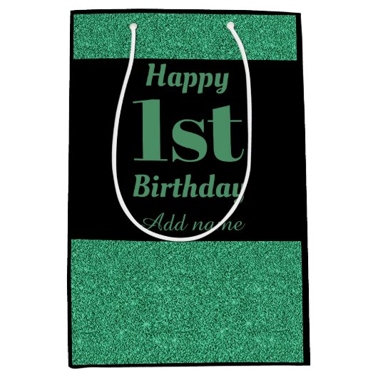 Stijlvolle persoonlijke cadeautas voor 1 verjaarda (Voorkant)