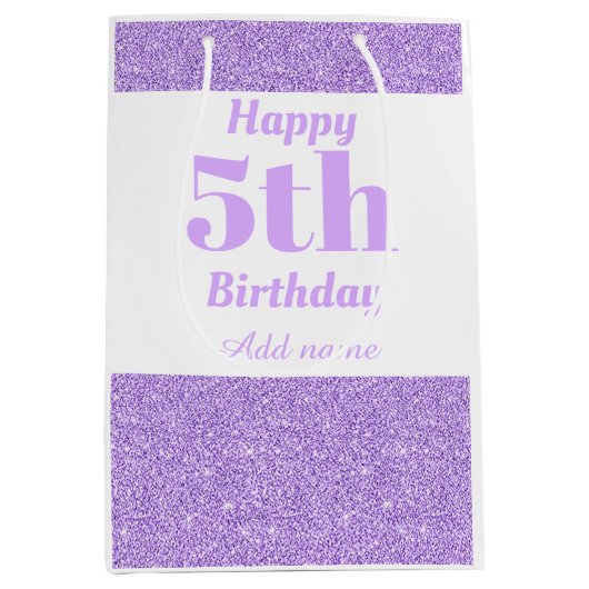 Stijlvolle persoonlijke cadeautas voor vijf jaar (Voorkant)