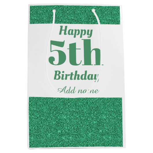 Stijlvolle persoonlijke cadeautas voor vijf jaar (Voorkant)