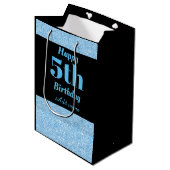 Stijlvolle persoonlijke cadeautas voor vijf jaar (Voorkant Gekanteld)