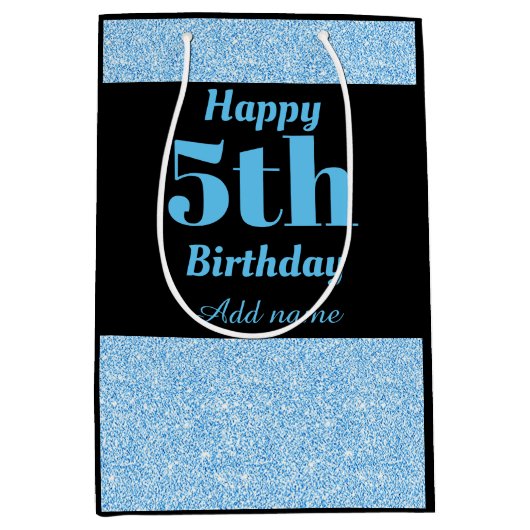 Stijlvolle persoonlijke cadeautas voor vijf jaar (Voorkant)