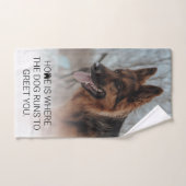 Stijlvolle persoonlijke foto-doog handdoek (Handdoek)