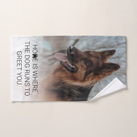 Stijlvolle persoonlijke foto-doog handdoek (Handdoek)