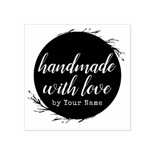 Stijlvolle persoonlijke handheld met liefde door rubberstempel (Afrduk)