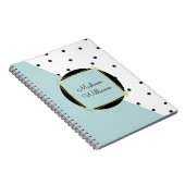 Stijlvolle, persoonlijke kleurenblokken en poolpun notitieboek (Rechterzijde)