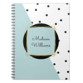 Stijlvolle, persoonlijke kleurenblokken en poolpun notitieboek (Voorkant)