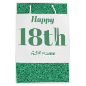 Stijlvolle  persoonlijke verjaardagskaarttas 18e medium cadeauzakje (Voorkant)