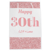 Stijlvolle , persoonlijke verjaardagskaarttas 30e medium cadeauzakje (Voorkant)