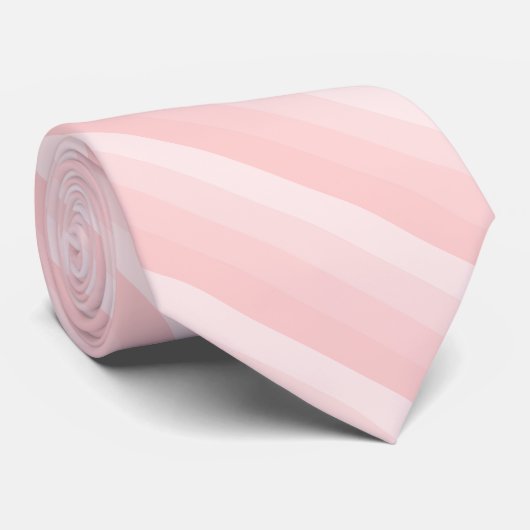 Stijlvolle perzik kleur strepen trendy aangepaste  stropdas (Opgerold)