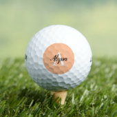 Stijlvolle perzik monogram script golfballen (Insitu Shirt)