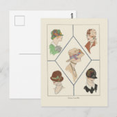 Stijlvolle Petten Franse illustratie Art Deco Briefkaart (Voorkant / Achterkant)