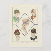 Stijlvolle Petten Franse illustratie Art Deco Briefkaart (Voorkant)