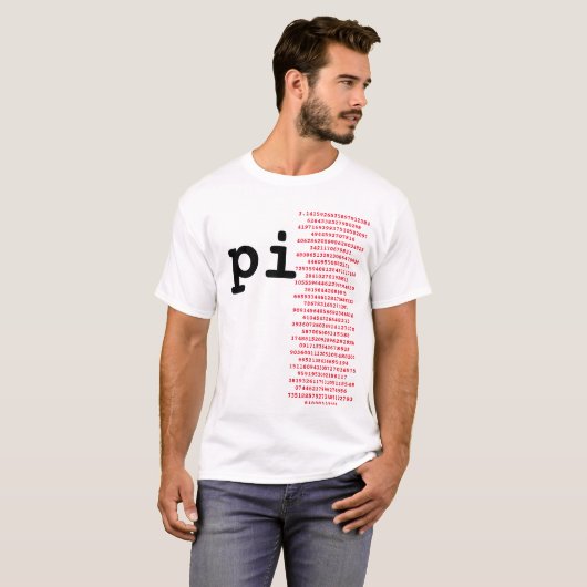 Stijlvolle pi dag Humor pi waarde, grappige pi quo T-shirt (Voorkant volledig)
