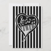 Stijlvolle piano houdt van hartmuziek Birthday Par Kaart (Voorkant)