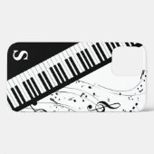 Stijlvolle Piano Keyboard Muzieknoten Monogram Case-Mate iPhone Case (Achterkant (horizontaal))