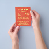 Stijlvolle pianolessen Adverteren Flyer (Hand)