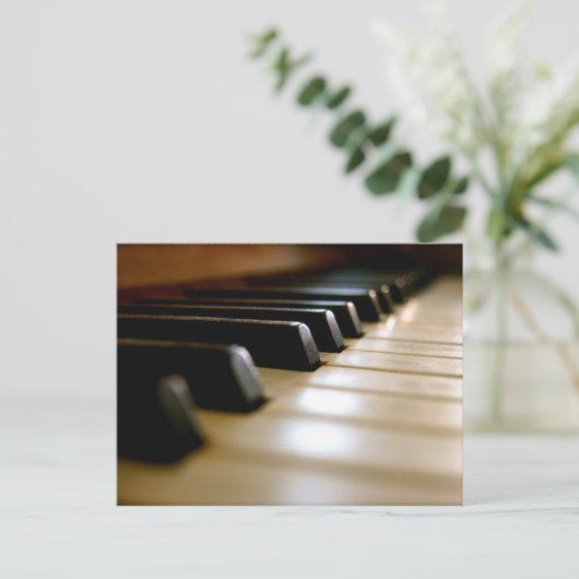 Stijlvolle pianotoetsenbord Muziek Briefkaart (Staand voorkant)