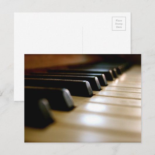 Stijlvolle pianotoetsenbord Muziek Briefkaart (Voorkant / Achterkant)