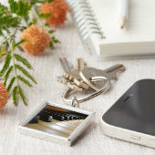 Stijlvolle pianotoetsenbord Muziek Sleutelhanger (Zijkant)