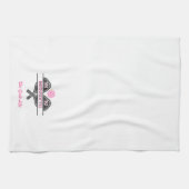 Stijlvolle Pickleball Gal PaddlesMonogram Voornaam Theedoek (Horizontaal)