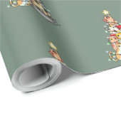 Stijlvolle pine boomkatten cadeaupapier (Rol Hoek)