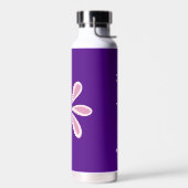 Stijlvolle Pink Bloom Doodle Waterfles (Links)