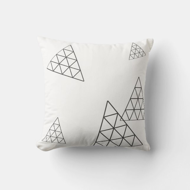 Stijlvolle piramide driehoekgeometrie kussen (Voorkant)